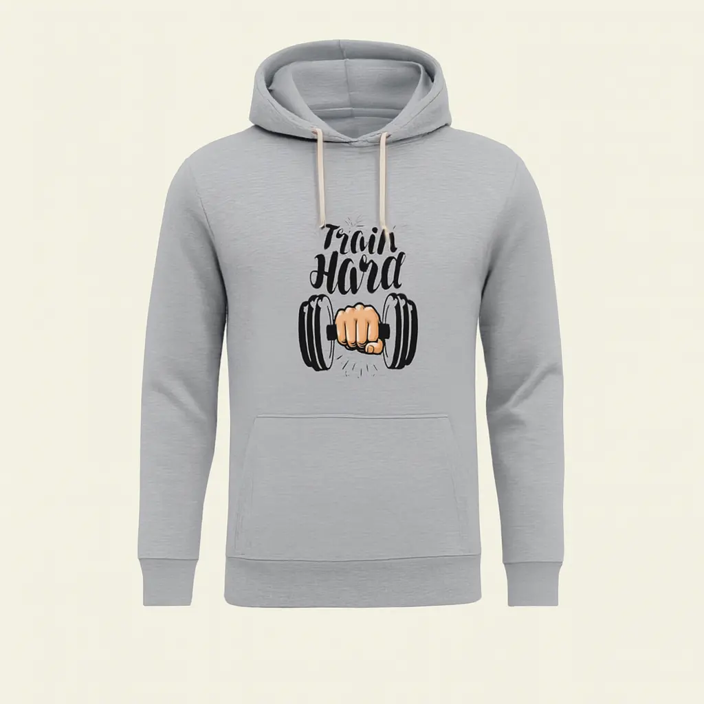 Trian hard gray hoodie for men (M)